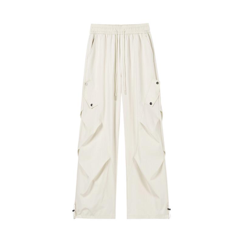 Men's American High-Street Pleated Cargo Pants