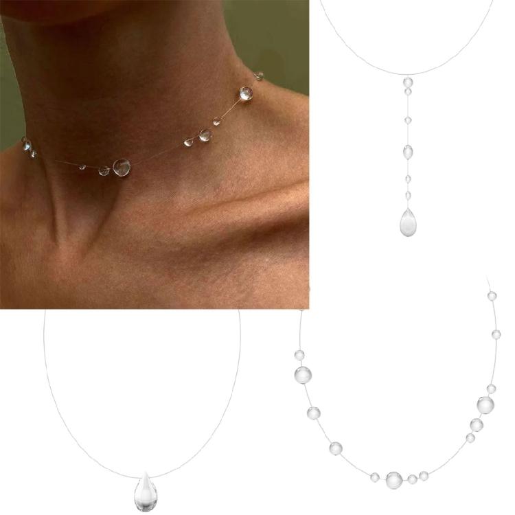 Stern Wassertropfen Anhänger Schmuck Zeitgenössischer Stil Legierung Halskette Geeignet für Partys und Tägliches Tragen