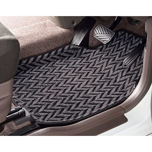 BONFORM Car Mat Herringbone Pattern Light Car Front 1 Piece Anti-slip 46x62cm Gray 6387-31GR