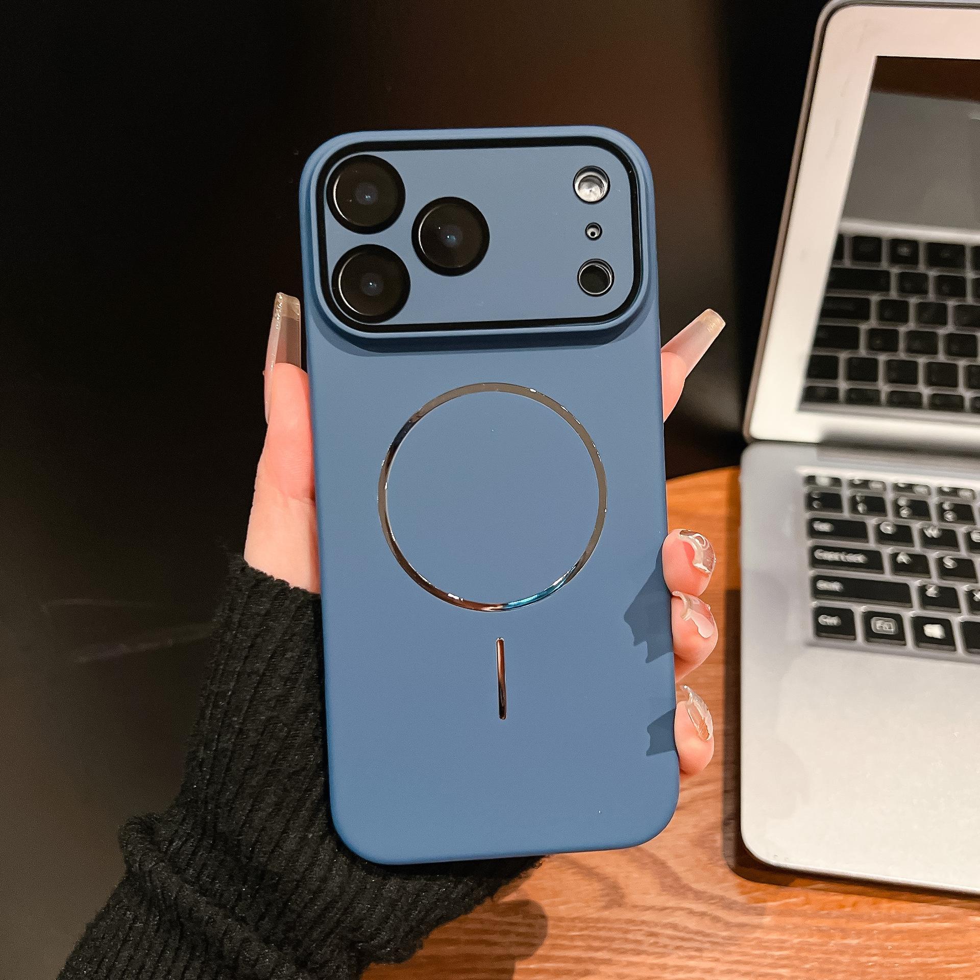

Suitable for IPhone17 Promax Dopamine Phone Case Thin Ring Magnetic Apple 17 All Inclusive Lens PC Protective Case iPhone17ProMax