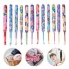 9pcs Soft Pottery Handle Crochet Needles Crochet Hooks Set 2-6mm Crochet for Knitting Needles Weave Sewing Needles Tool