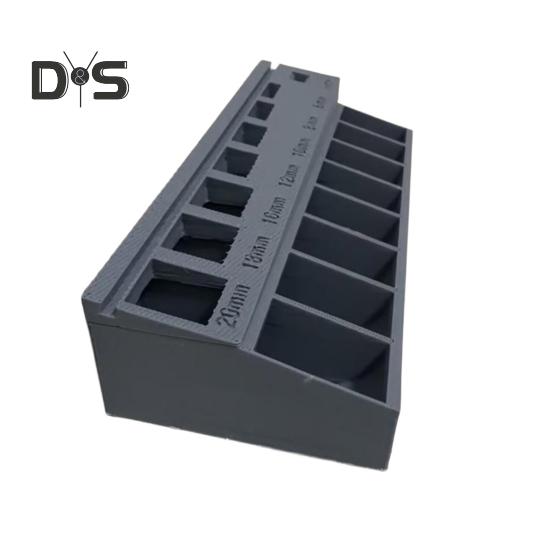 

Лоток для классификации болтов M3 с 7 измерительными слотами PLA Прочный автоматический органайзер Классификатор болтов повышенной прочности для мастерской серый