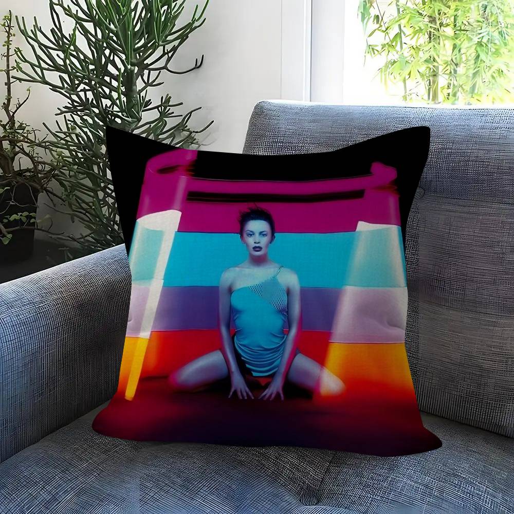 Singer Kkylie Mminogue Doublesided Printed Pillow Cover Short Plush Suitable Living Rooms Bedrooms Sofas Throw Cushion Cover