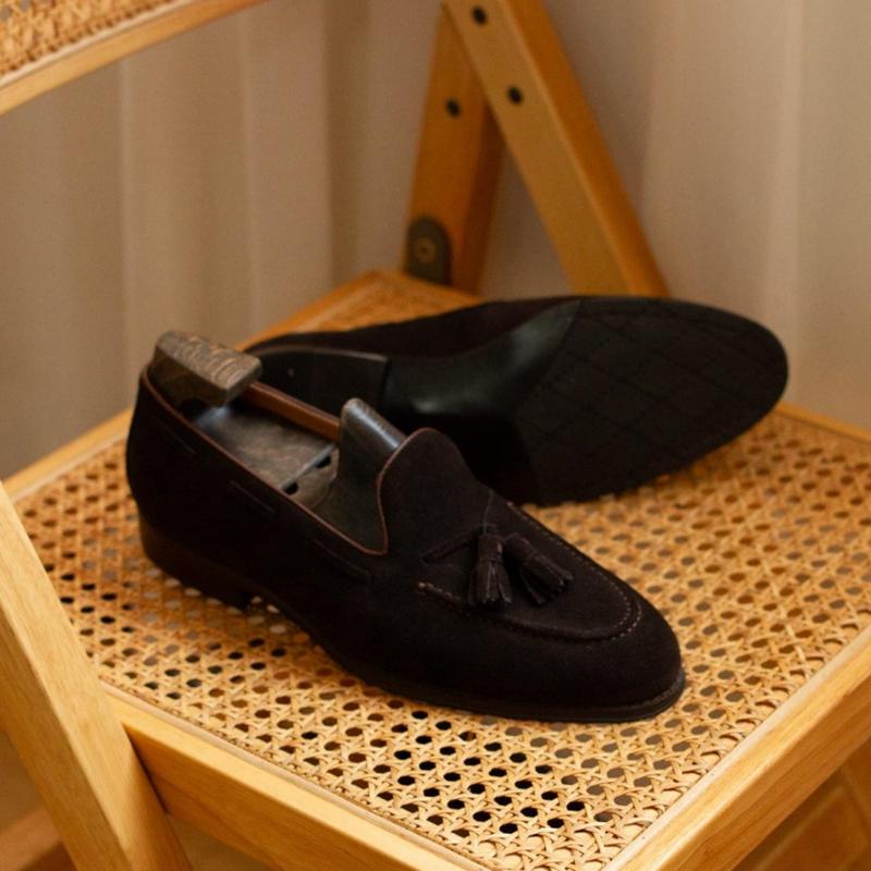 Fashion Genuine Leather Loafer Shoes for Men Handmade British Trendy Lazy Casual Shoes New Versatile