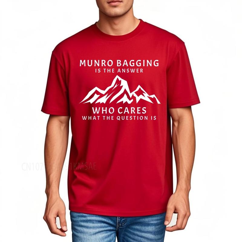 Black summer For him tshirt Munro Bagging Is The Answer Who Cares What The Question Is Short Sleeve Comfortable O Neck Tee S