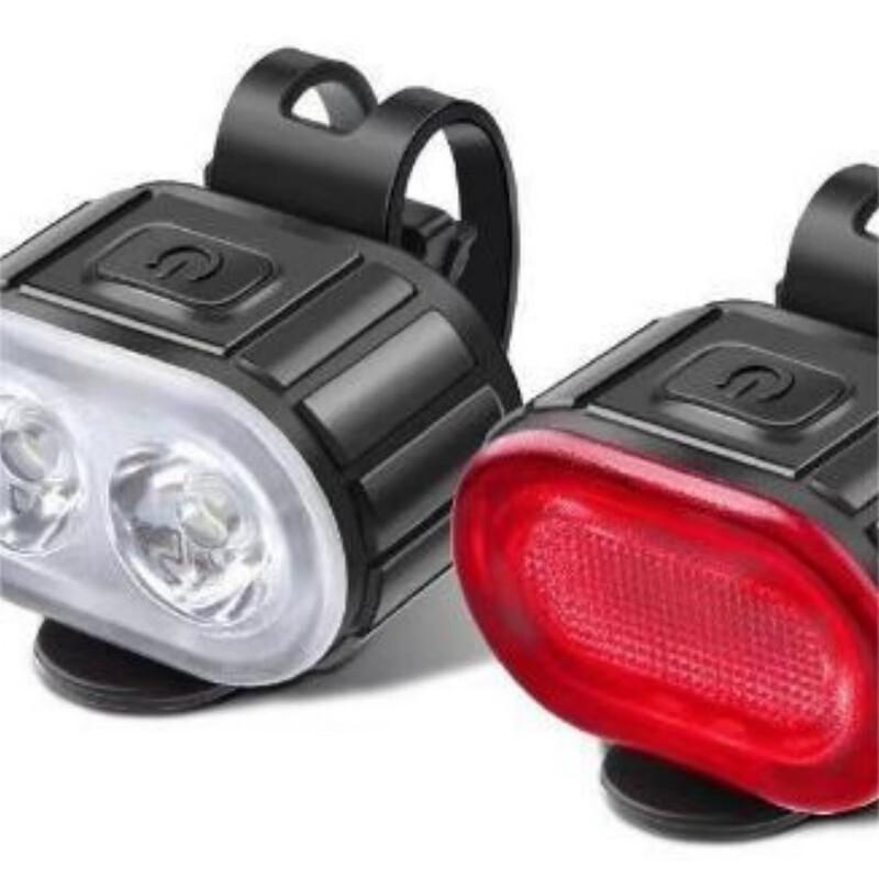 Rechargeable Bicycle Headlight and Taillight Set