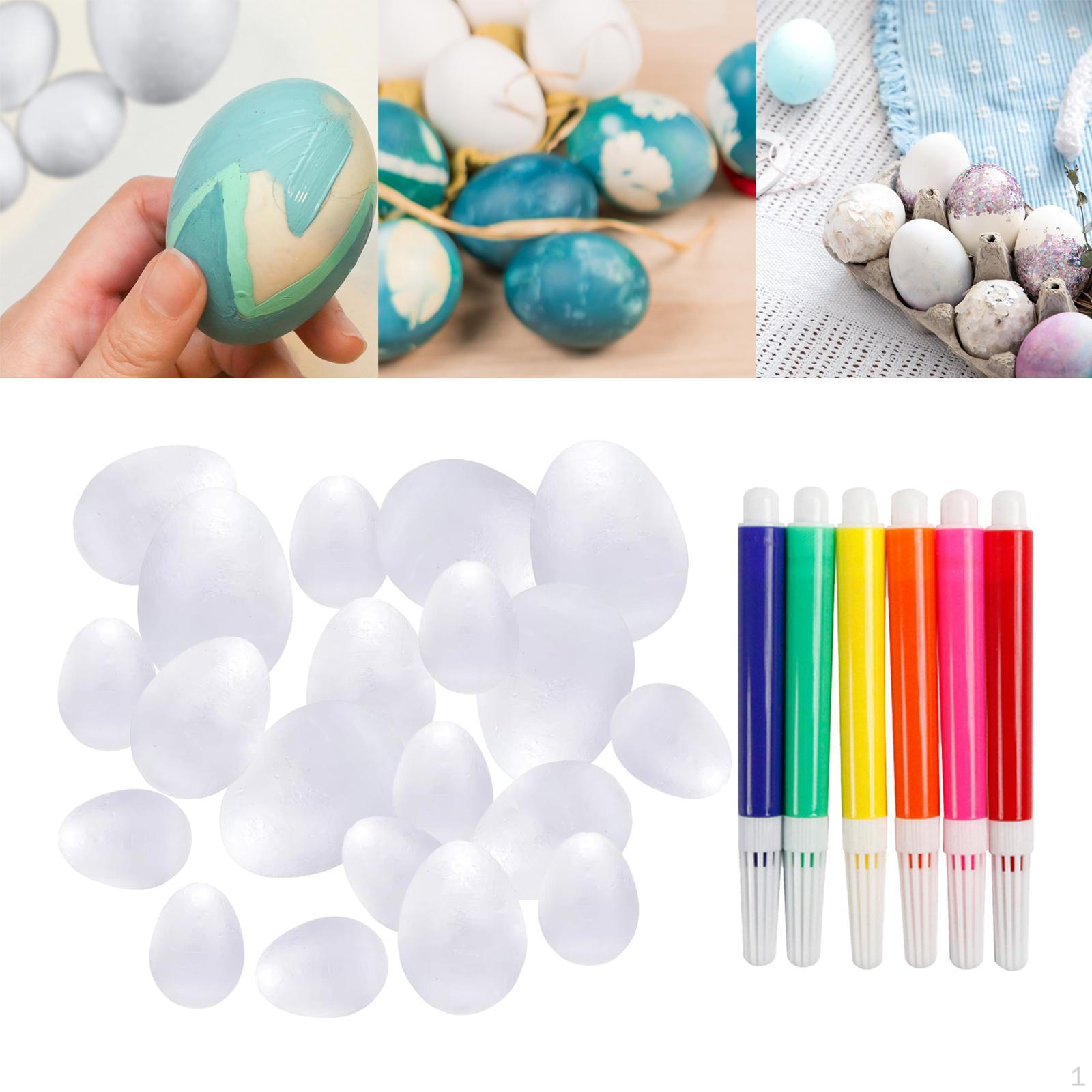 

Пустые пенопластовые яйца для творческих занятий с цветными ручками, образования и праздников Style B