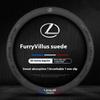 Car Suede Leather Steering Wheel Cover For F Sport ES200 ES300 RX300 LS500h GS250 GS300 IS300 CT200h NX300 UX300 LX570 HS