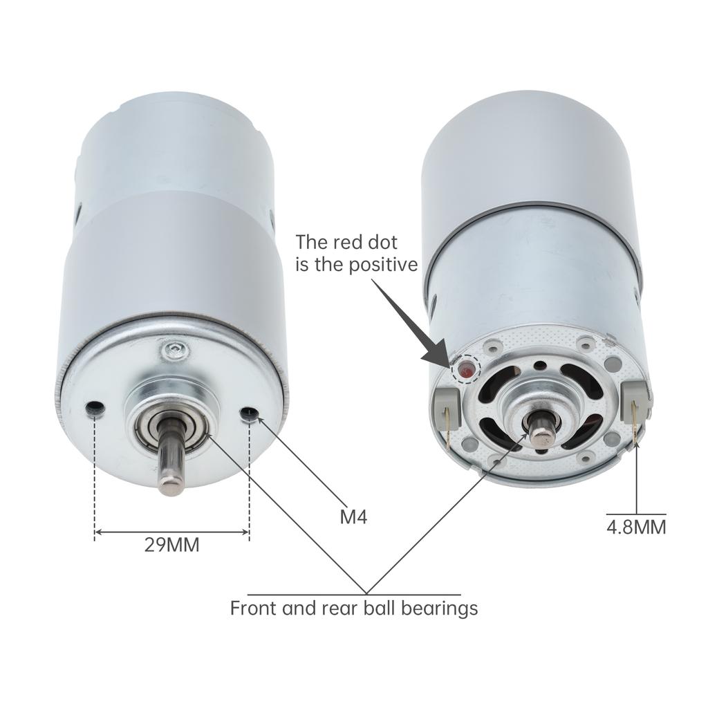799 DC Motor 12-24V 20000RPM Large Torque Micro Motor with Double Ball Bearing for Power Tools Vacuum Cleaners Fans DIY Toys