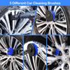 26Pcs Auto Cleaning Brush Set - Interior/exterior, Wheels Drill Brushes, Buffing Sponge Pads