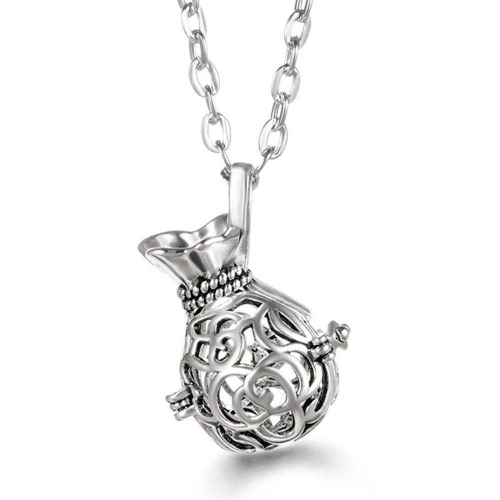 Russia Tradition Chime Exquisite Angel Wings Caller Necklace Essential Oil Diffuser Pregnant Woman Aromatherapy Pendant Jewelry