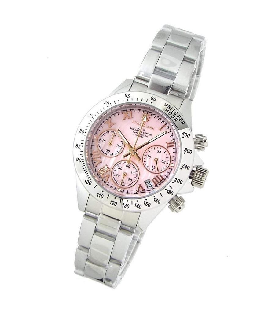 Ladies watch tachymeter chronograph Equipped with Japanese movement Natural pink shell dial material Water resistant to 10 ATM Happy 7th2P natural