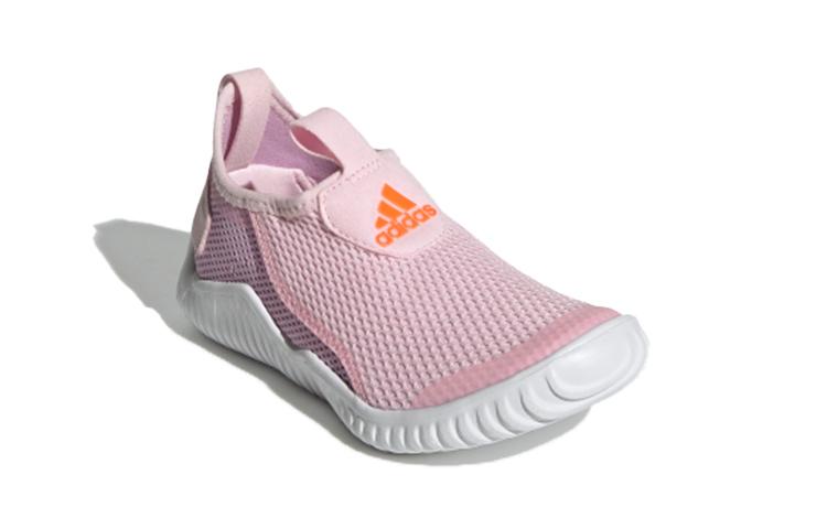 Adidas Rapidazen S .Rdy C Slip Resistant Abrasion Resistant Mid top Kids' Running Shoes Pink White FZ3955