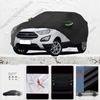 For Ford ECOSPORT Fit Outdoor Protection Full Car Covers Snow Cover Sunshade Waterproof Dustproof Exterior Car Cover Black