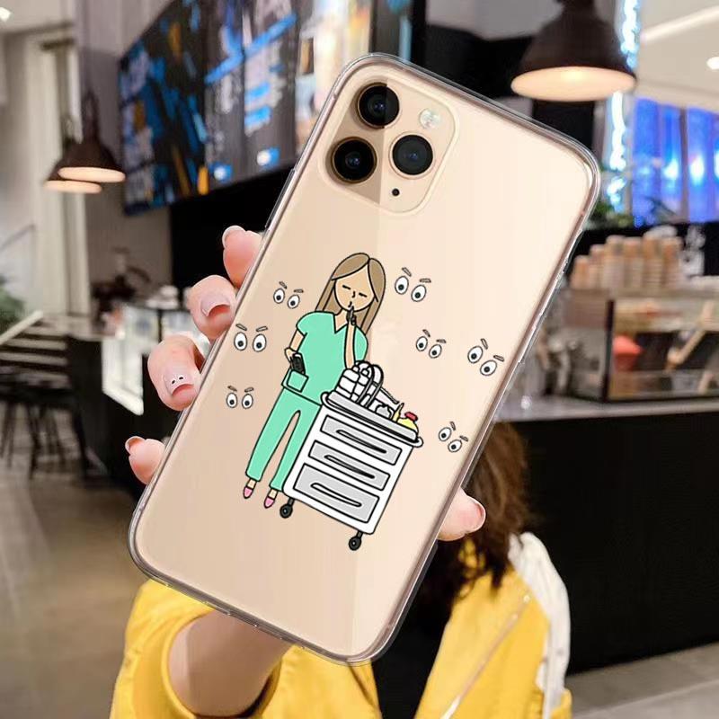 Španělsko Kreslený Lék Doktor Sestra Měkký Kryt na Telefon Pro iphone 13 Pro Max 11 Pro Max 6 7 8 Plus 12 Pro X XR XS Max Kreslený Kryt