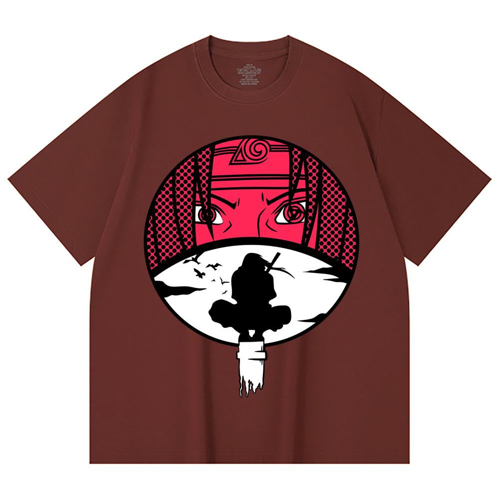 230 Gsm 100% Cotton Naruto V8 Itachi Print Unisex Heavy Cotton T Shirt