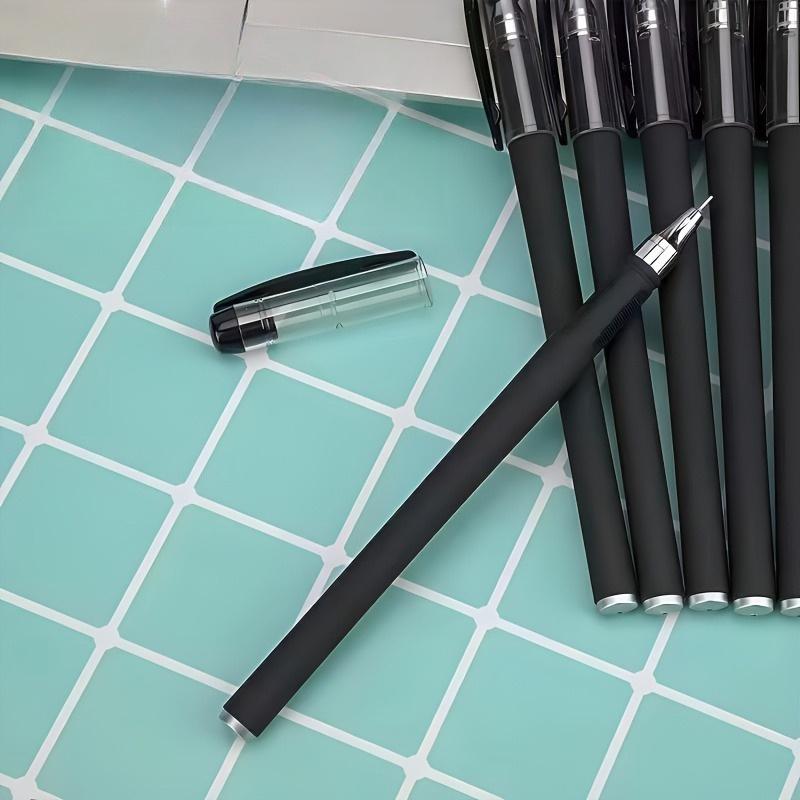 5pcs Gel Pens - 0.5mm Fine Tip, Quick-Drying, Black Ink - Office and School Essentials
