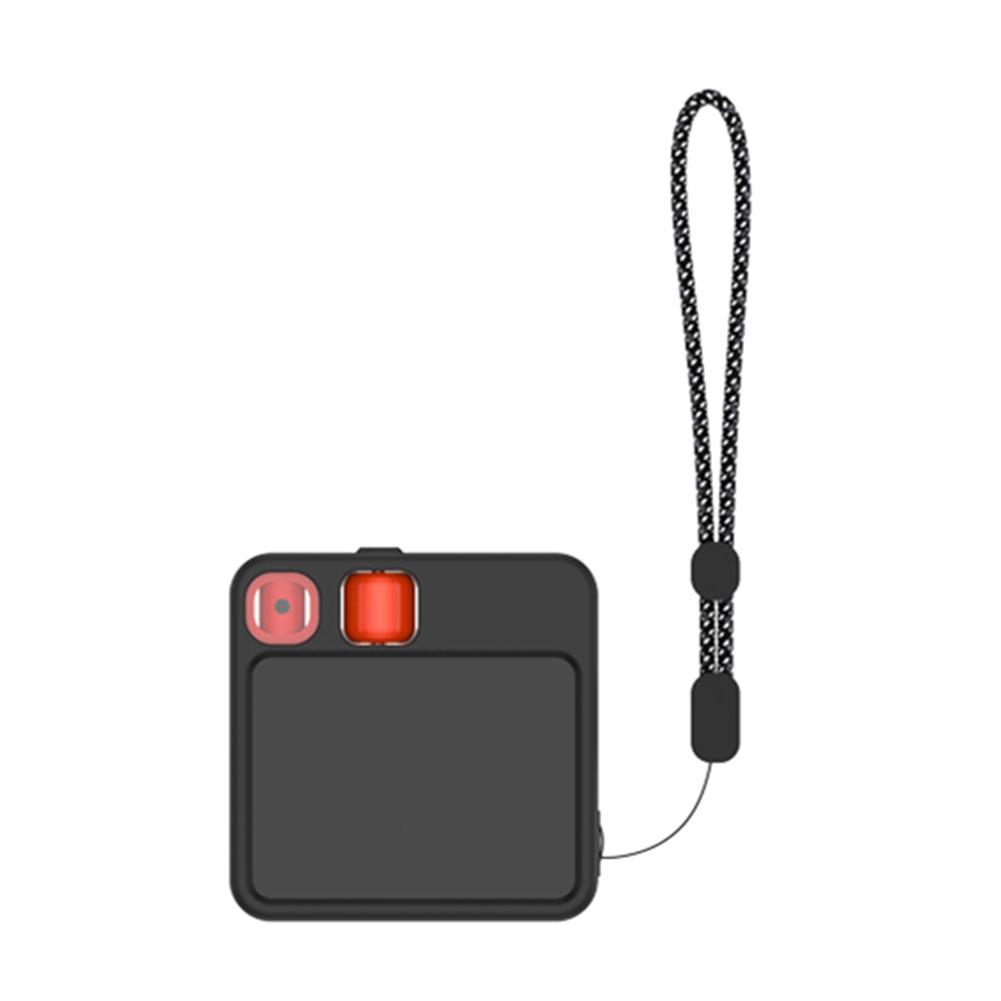 Silicone Protective Case Anti-Scratch Case Cover Anti-Drop Protective Cover Kit with Lanyard Pocket Case for Rabbit R1 AI Device