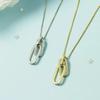 New 925 Silver Necklace Personality Charm Simple Style Geometric Shape Pendant Choker for Women's Exquisite Jewelry