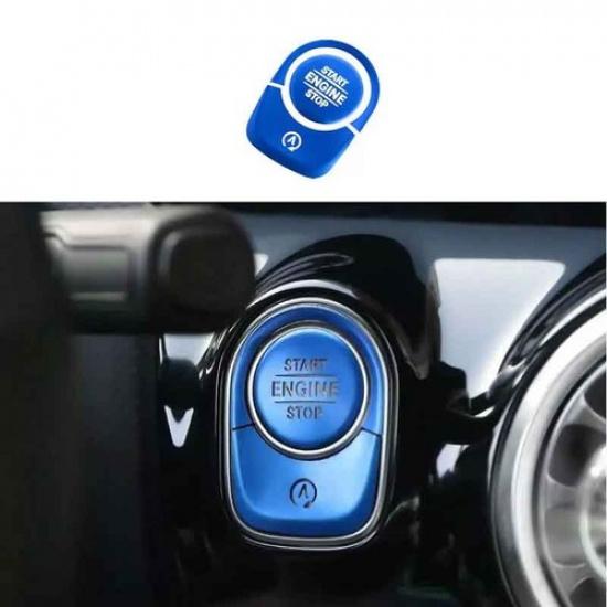 Blue Aluminum - Fit For Benz GLB Car One-Click Startup Button Cover Trim