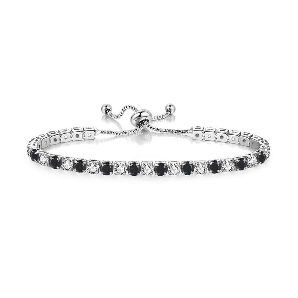 ZHOUYANG Tennis Bracelet For Women Luxury Handy Adjustable 4 Claws Mosaic 4mm Zirconia Rose Gold Color Fashion Jewelry Gift H133