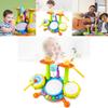 Colorful Early Education Multi-functional Drum Set With Microphone And Piano Toy Instruments For Kids Ages 2 To 6 Years