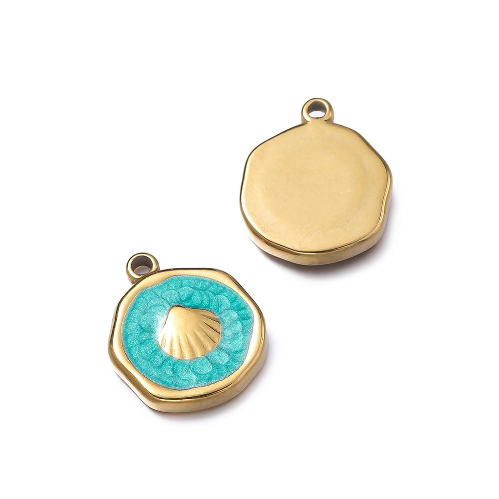 

2Pcs 304 Stainless Steel 4 Styles Shell Anchor Fishtail Shape Pendants for DIY Women Earring Necklace Jewelry Making Supplies