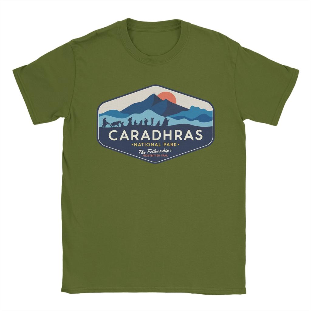 Maglietta Unisex Caradhars National Park The Fellowships Frostbitten Trail T Shirt LLords Of The RRings 100% Cotone Magliette Stampate T-Shirt