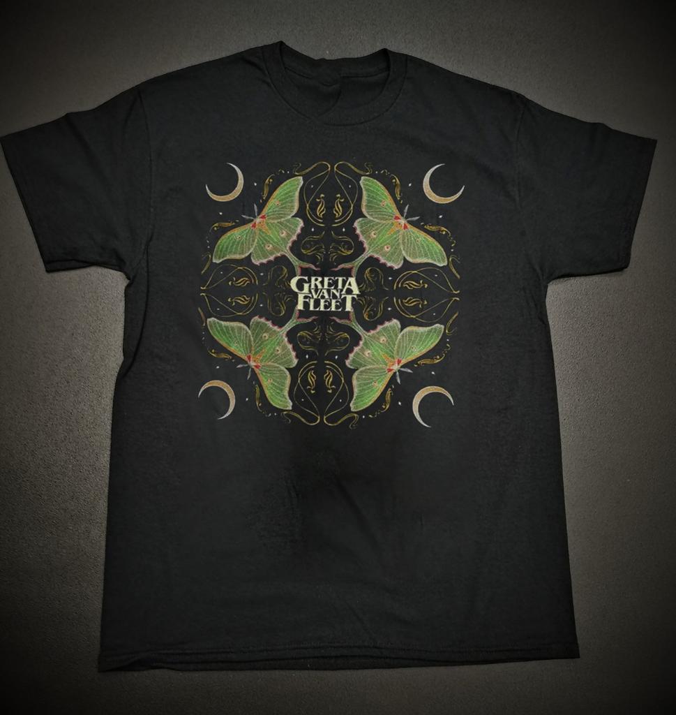 Greta Van Fleet Rock Moon Butterfly Gruppo Musicale Tour Regali per Amanti Maglietta GC2057