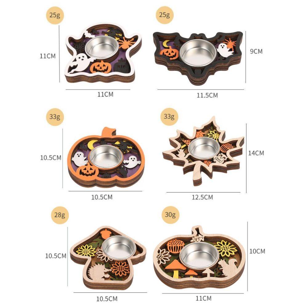 Hollow Candle Holder Halloween Themes Desktop Ornament New Candle Decor Base  Party Supplies