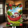 1PC Hedgehog, HammockOutdoor Flannel Blanket - Soft Plush Decor for Picnics, camping, Bedroom, Playroom, Office, or Lunch Break 1324A