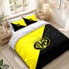 Bettwäsche-Set 1 Bettbezug 2 Kissenbezüge Villarreal FC Aufdruck Schlafzimmer Heimdekoration