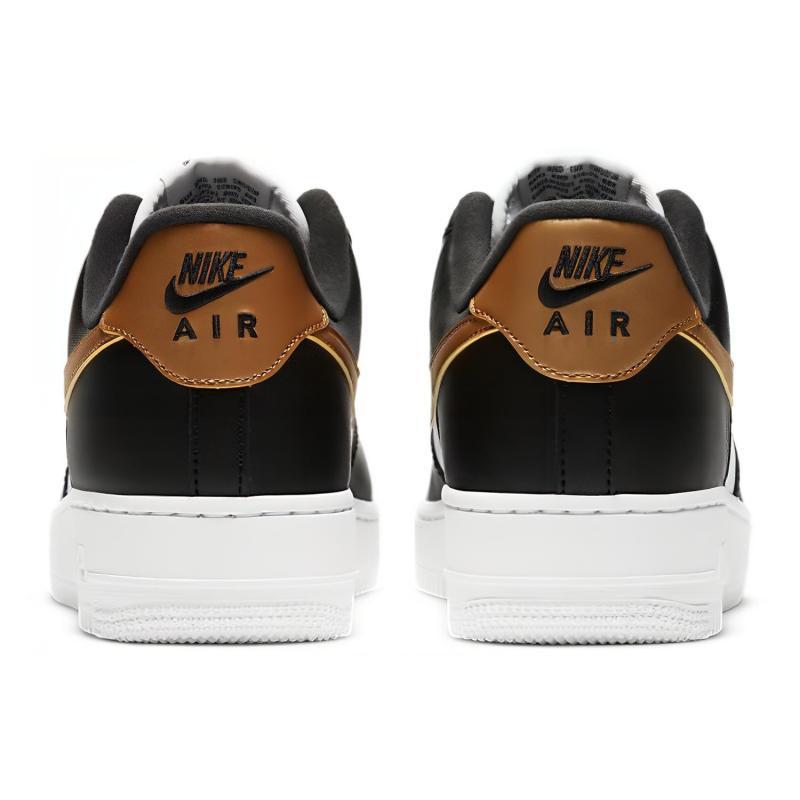 Nike Air Force 1 Low Black White Metallic Gold Sneakers CZ9189-001