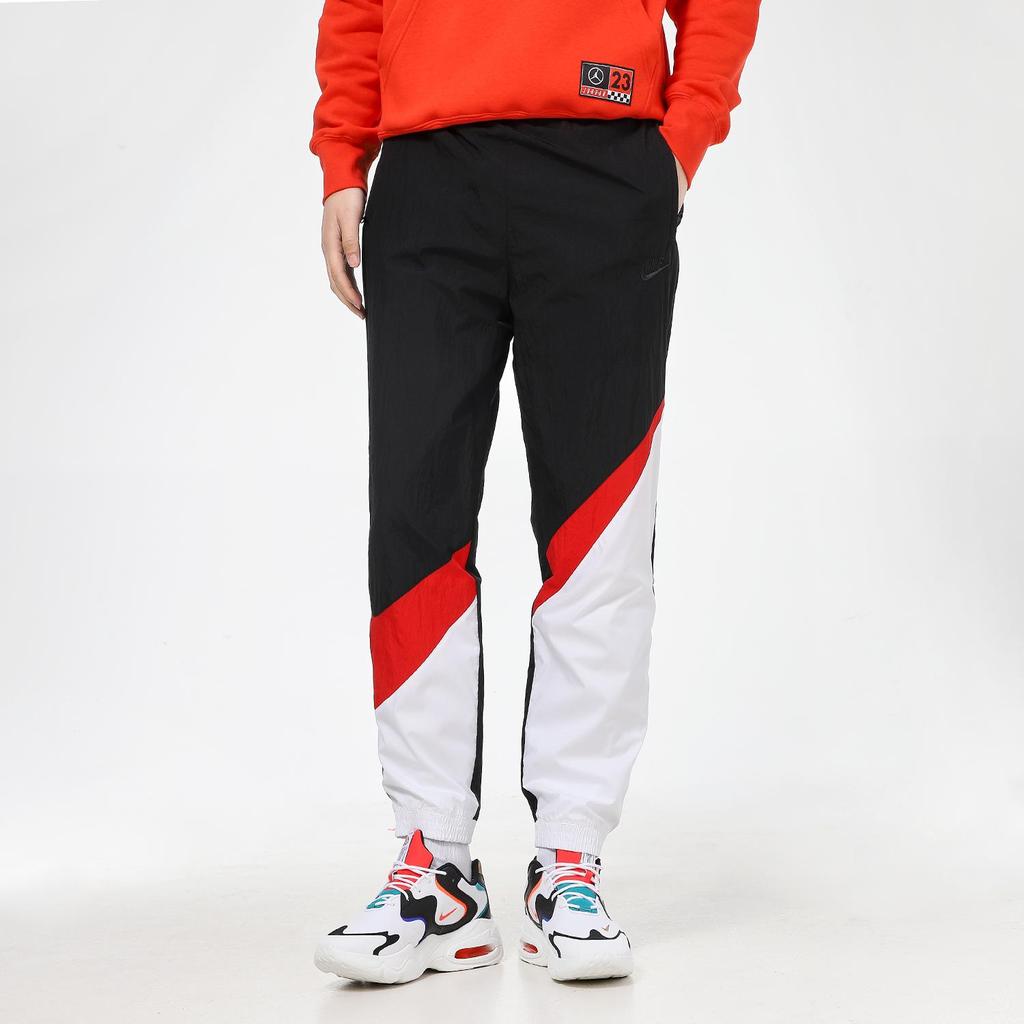 Nike Sportswear Big Swoosh Men's Woven Pants Black/White/Red AR9895-011