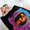 Trippy Rainbow Astronaut Throw Blanket Warm Winter Retros Blankets For Sofas Blankets Sofas Of Decoration Blankets