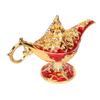 Magic Genie Lamp Exquisite Colorfast Eye Catching Alloy Embossed Pattern Genie Lamp for Bedroom Office