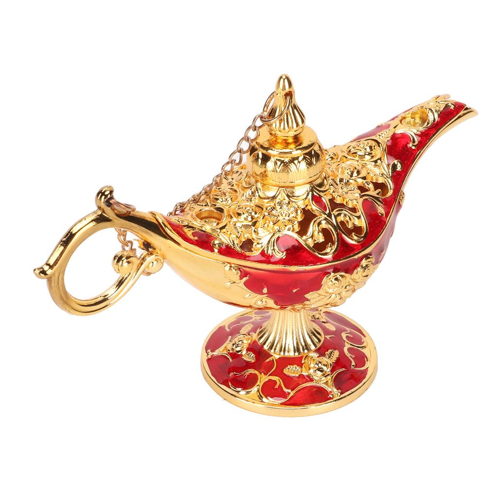 Magic Genie Lamp Exquisite Colorfast Eye Catching Alloy Embossed Pattern Genie Lamp for Bedroom Office