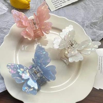 Haar Kratzer Schmetterling Retro Acetat Krabbe Mode Vintage Haarnadel Haarspange für Frauen und Mädchen Haarnadel Meerjungfrau Haaraccessoires