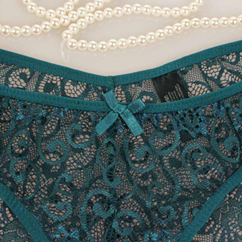 Kadın Seksi Üçgen P Orta Bel Dantelli Külot Şeffaf Moda Yumuşak