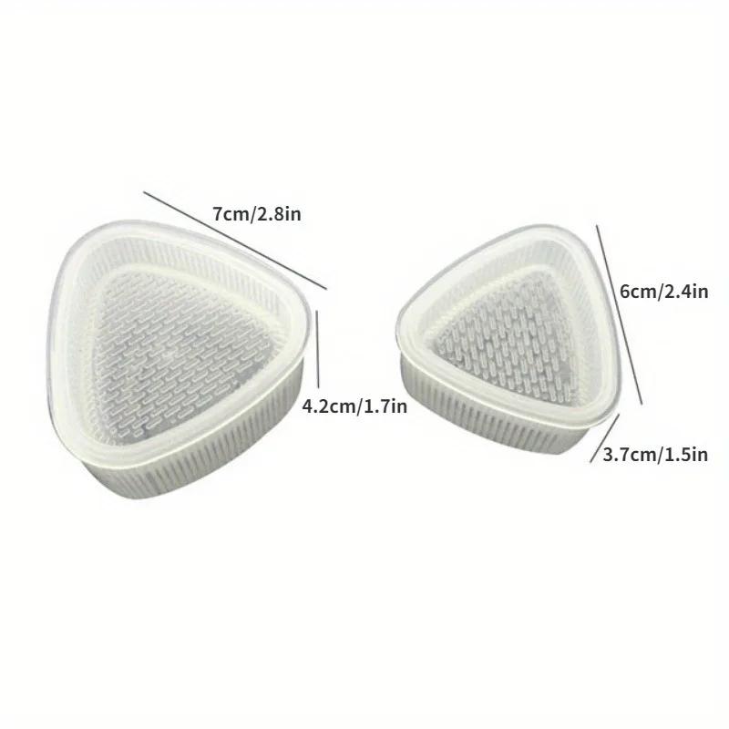 2pcs Triangular Plastic Sushi Rice Ball Maker Mould Onigiri Mold Set Kitchen Gadgets Stuff Transparent Bento Accessories