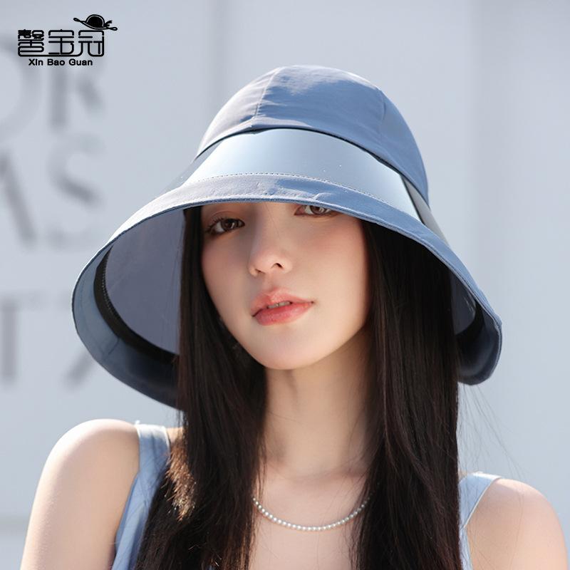 New Summer Sun Hat Children's Fashion Versatile Lenses Large Brim Sun Hat Outdoor Cycling Sun Protection Bucket Hat