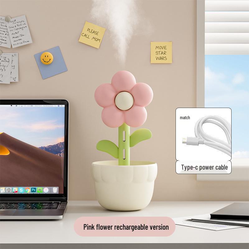 Blumen-Luftbefeuchter mit großem Fassungsvermögen und Nachtlicht - Ideal für Zuhause, Büro und Schlafzimmerdekoration