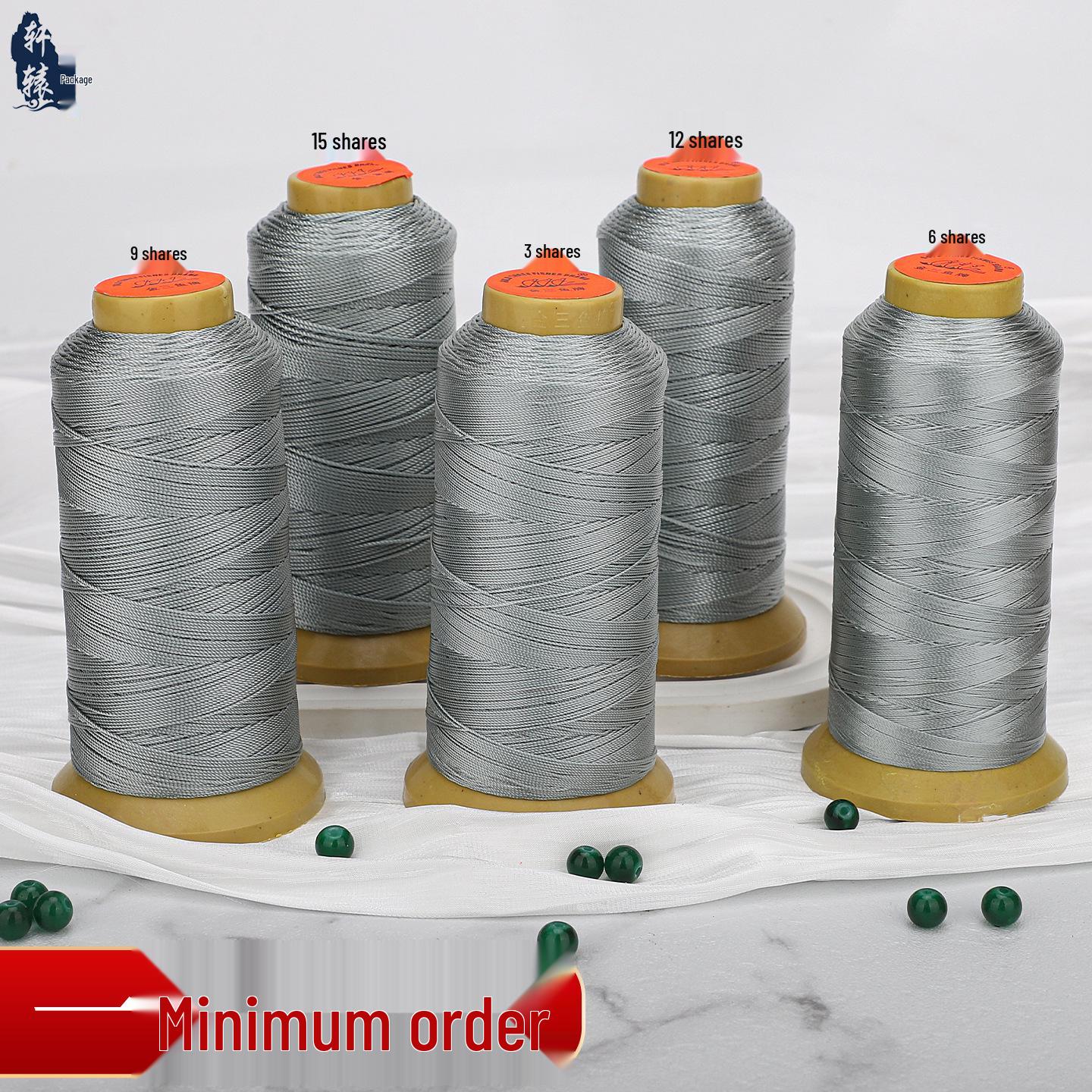 Golden Three Fish Gray Weaving Thread Bracelet (3-15 Strands) - Model R3312 3-strand Model R3312