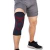Sports Elastic Support Belt Sleeve Bandage Wrap Volleyball Soccer Knee Pad Black   Red M