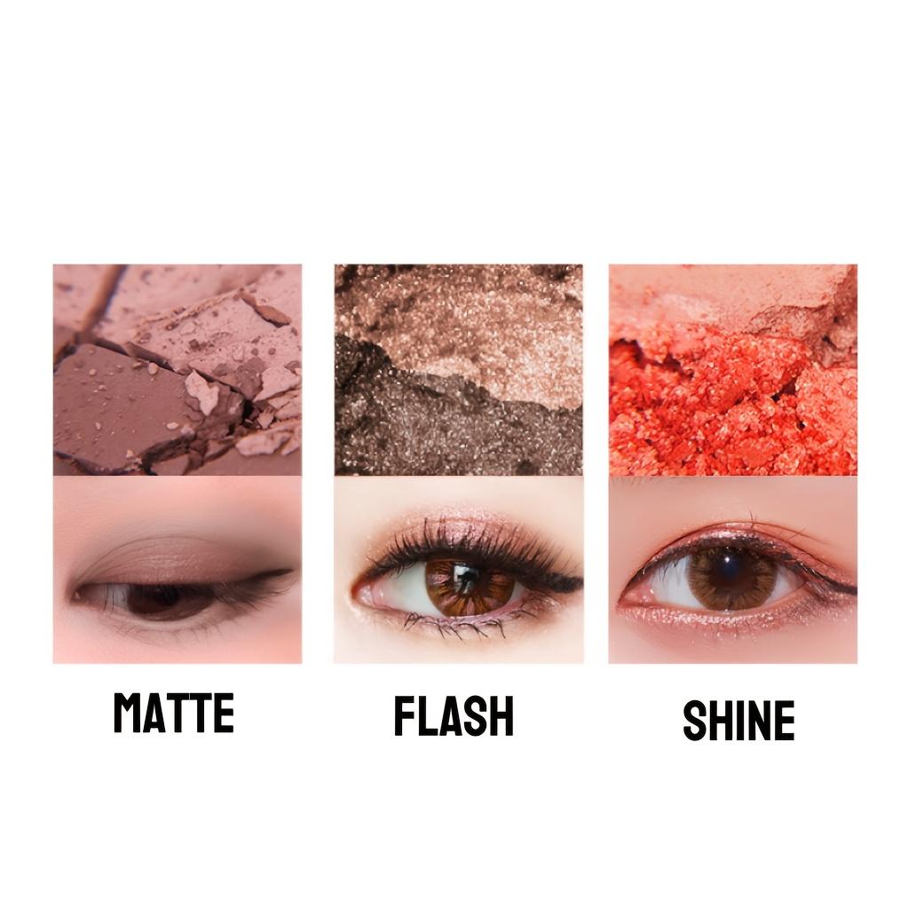 10-color Luxury Shimmer Eyeshadow Palette With Brush And Mirror, Matte And Pearlescent Eyeshadow Palette, Long-lasting And Easy-to-apply Eyeshadow