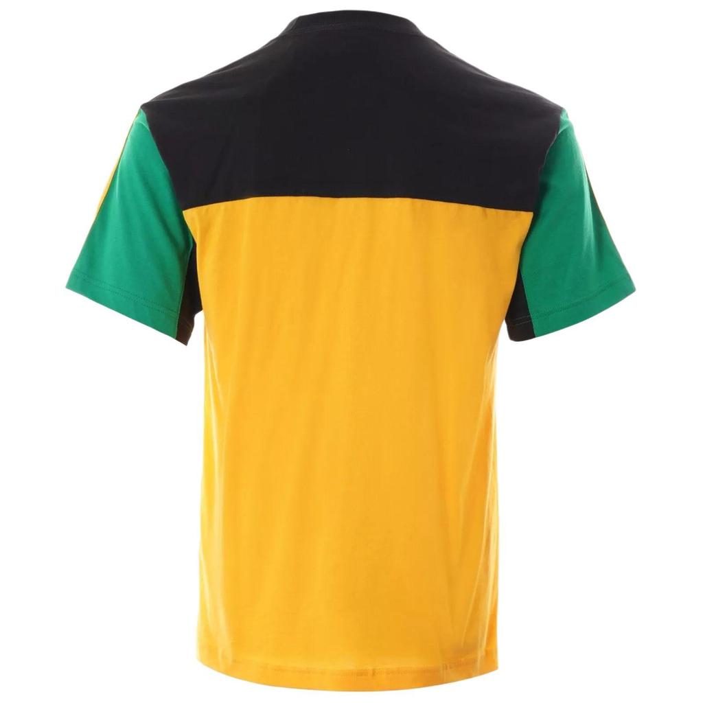 Adidas Originals Color Block Striped Crew Neck Short Sleeve T-Shirt, Unisex Casual Daily Tops Vibrant Gold GD2084