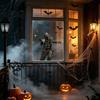 Creative Halloween Gift Ideas Ghost Skeleton Grim Reaper Static Window Clings Horror Break Through Removable Haunted House Decorations Glass Decals,
