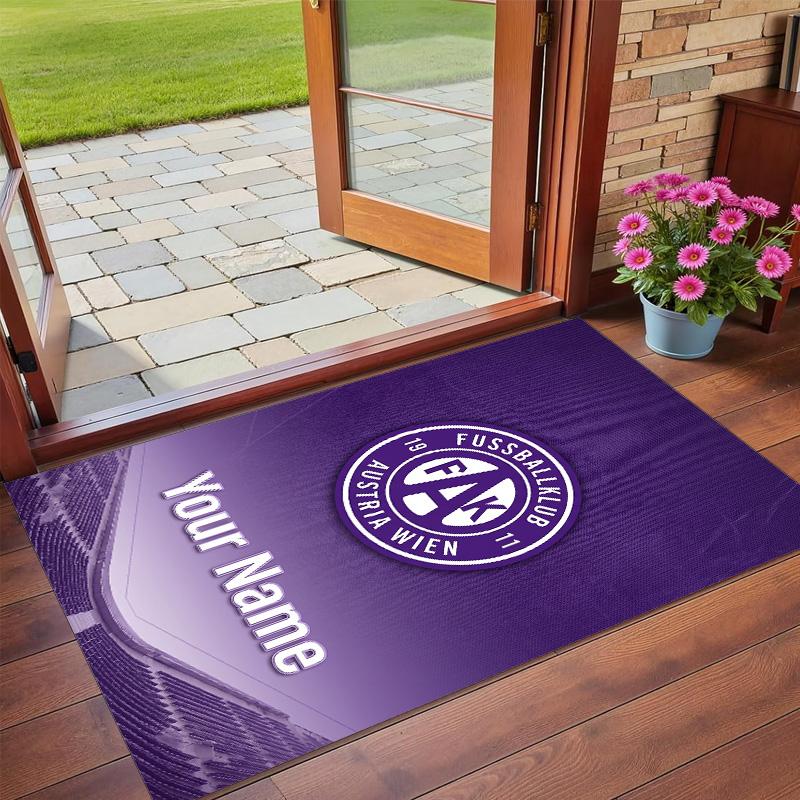 Crystal Velvet Rug Custom Name Text, Soft Non Slip Floor Mat Home DecorAustria Wien FC