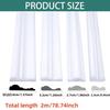 1PC 2m/78.74inch Peel and Stick Panels Molding Trim, PVC Flexible Chair Rail Classic Wall Trim, Self-Adhesive Wall Paneling Stri