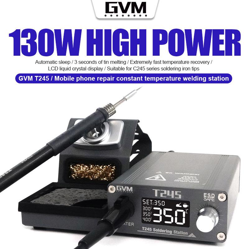 GVM T245 Soldering Station Warming Automatic Sleep 2S Mobile Phone Repair Constant Temperature 130W Soldering Station